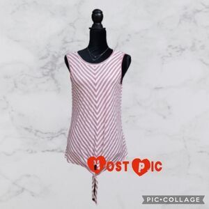 Design History women's large red/white tank top